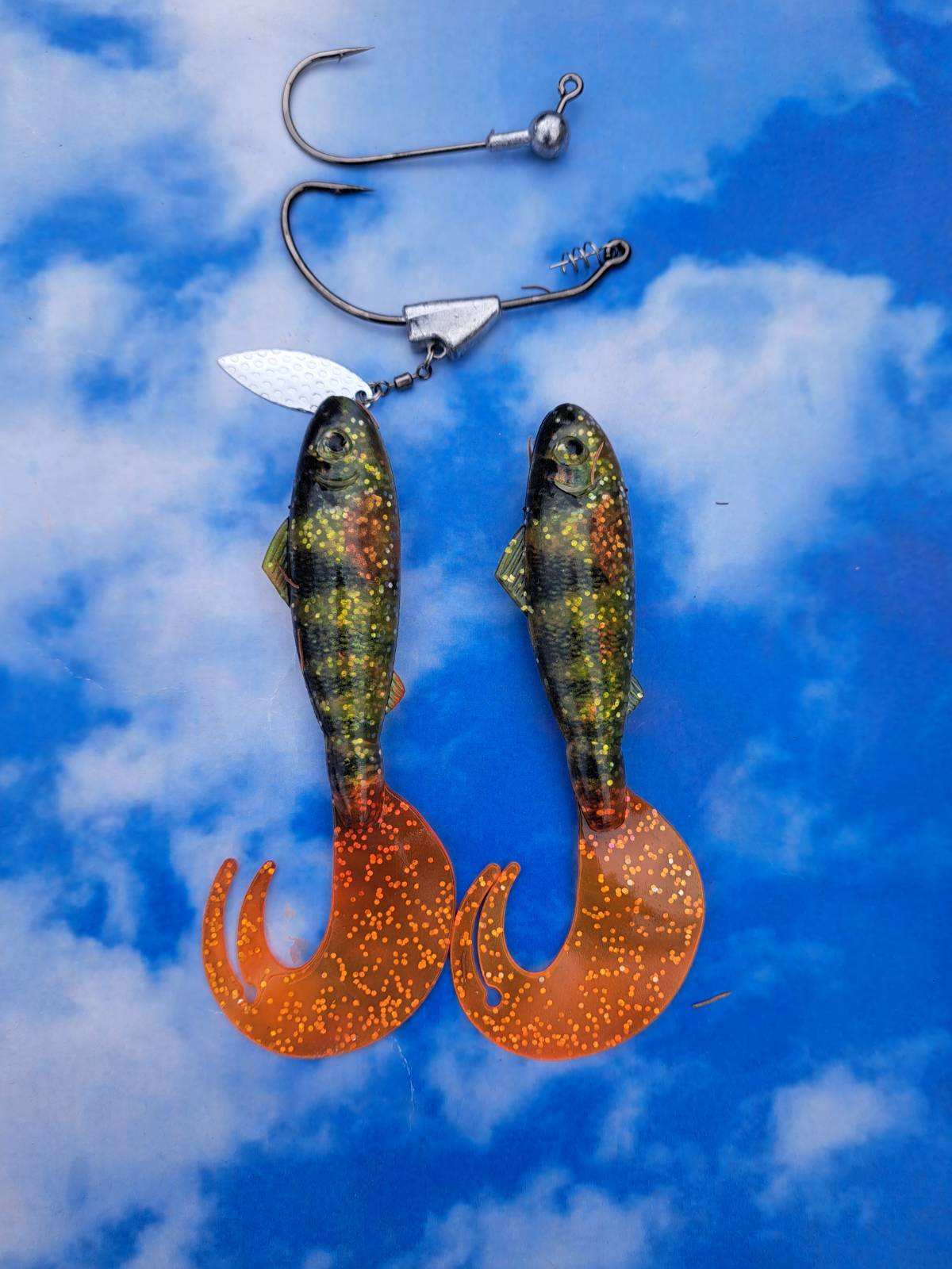 8 Pack Soft Plastic Curly Tail Shad Lures - Perfect For Perch, Trout, Chub & More! (Hooks Included) Bass Fishing Lures 8 Pack Soft Plastic Curly Tail Shad Lures - Perfect For Perch, Trout, Chub & More! (Hooks Included) Bass Fishing Lures