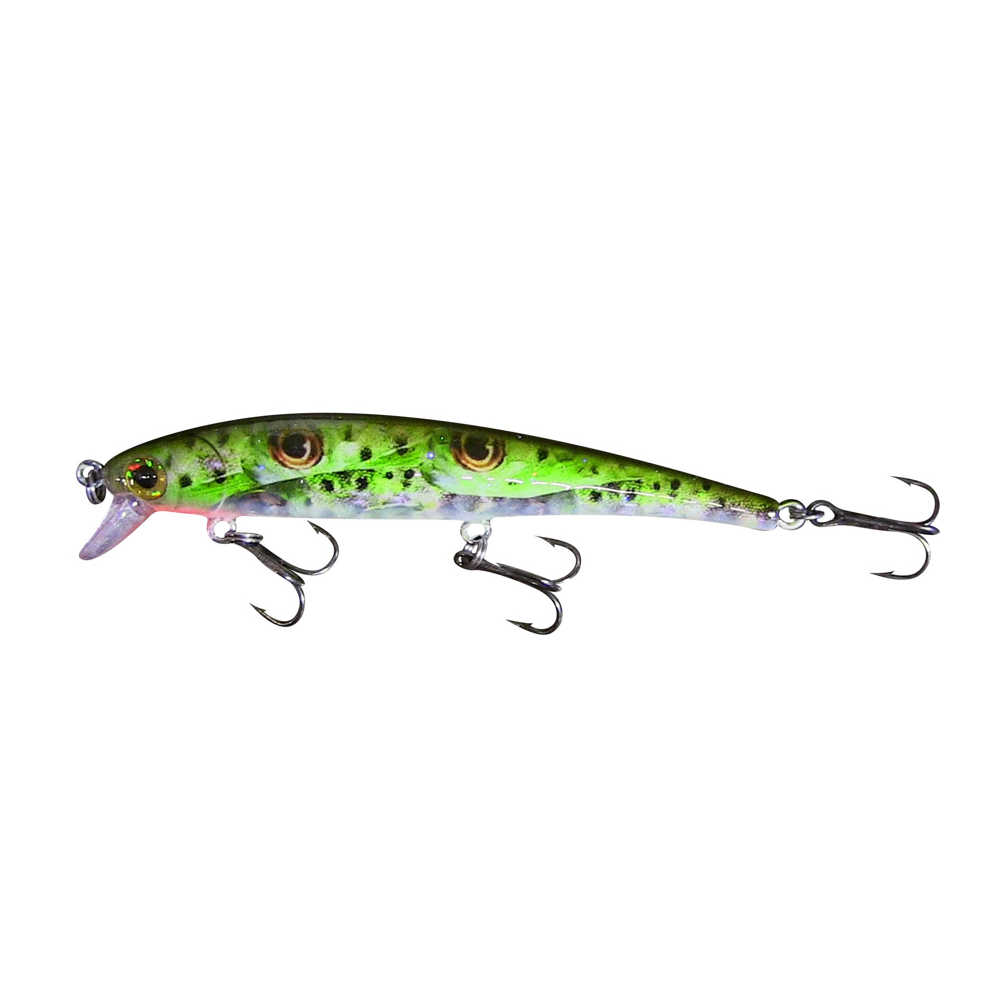 Green Chartreuse Baby Brown Trout 5 HD Schooling Eyes Diver - Reno Bait  Company
