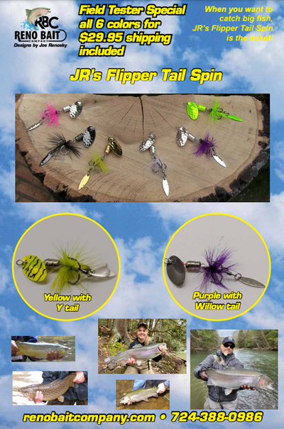The Reno Trout kit-Set of 6 inline spinners